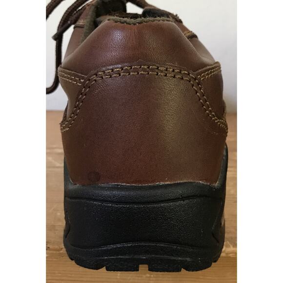 Florsheim Steel Toe Brown Leather Oil Resistant Oxford Shoes 7D Mens 9D Womens